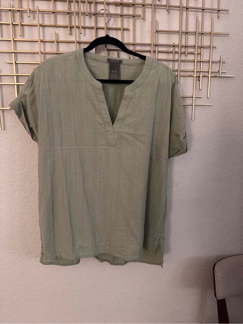 Matty M Light Sage Pullover Tunic Top